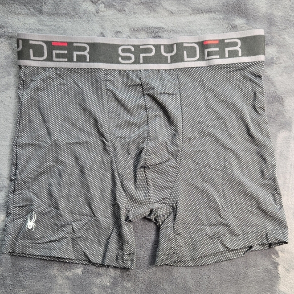 Spyder Black Boxer Briefs Performance Fit